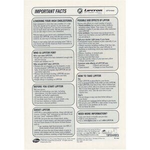Lipitor Cholesterol Medication Information Brochure Full Page Ad u Facts